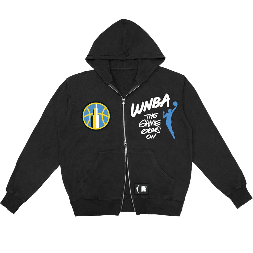  Chicago Sky round21 Unisex Double-Zip Hoodie - Black